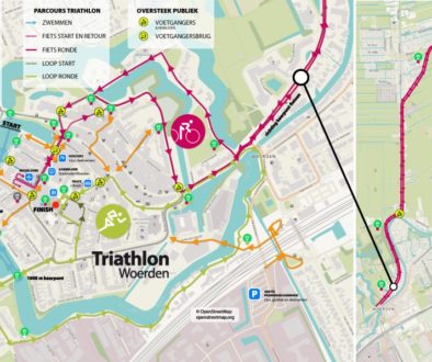 Triathlon Woerden kaart flyer 2019